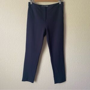 Diane Von Furstenberg | Womens Stretch Pull On Button Front Pants Navy Size 4